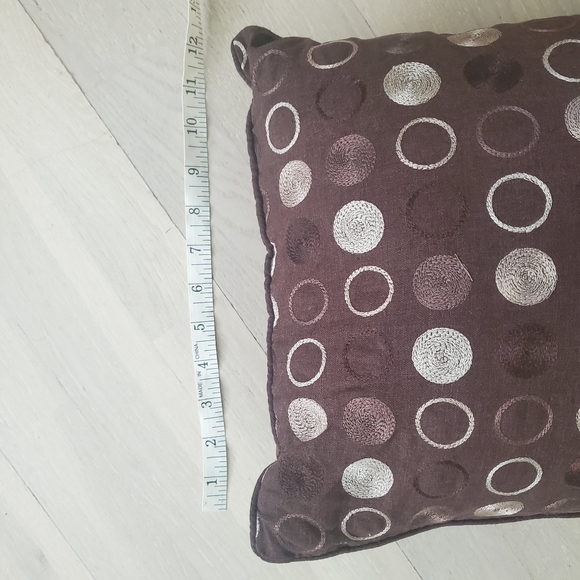 Small Brown Decorative Throw Pillow - Picture 3 of 5